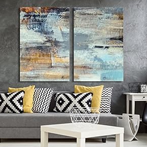 2 Panel Abstract Grunge Color Composition x 2 Panels