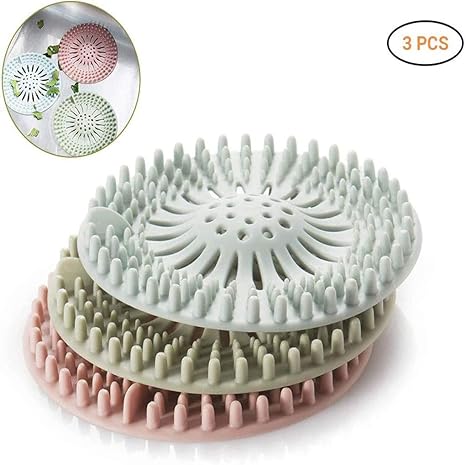 3 Unidades Colector Pelo Protector Drenaje Silicona Colador Desagüe