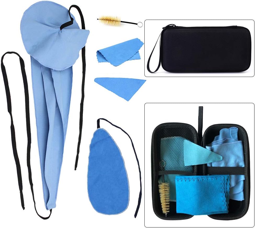 Luvay Saxophone Cleaning Care kits with Case (EVA Box) for Clarinet, Flute and Wind & Woodwind instrument: Musical Instruments