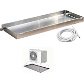 GHTCLDF Air Conditioner Drip Pan Condensate Drain Pans 31 x 12 x 1.9 in | Hvac Drip Pan Ac Drip Pan with Drain Hose for Split Air Conditioners Washing Machine Leak Prevention