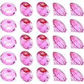 GSHLLO About 92 Pcs 25mm Small Acrylic Diamond Gems Wedding Table Scatter Crystals Vase Filler Diamonds Bridal Shower Gemstone Confetti Treasure Chest Party Favors for Festival Pink