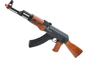 Evike Airsoft x Licensed Kalash AK-Style AEG Airsoft Rifle w/Electric Blowback and Real Wood by CYMA Cybergun