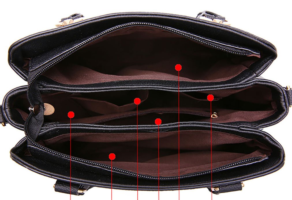 Damen Handtasche Damen Große Mode-Design Tragetaschen Damen Umhängetasche Top Griff Taschen(Grau)