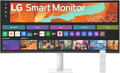 Smart Monitor 34U601SA-W 34 Pouces incurvé - Dalle VA résolution QHD (3440 x 1440), 5ms GtG 100Hz, HDR 10, sRGB 99% (CIE1931), inclinable