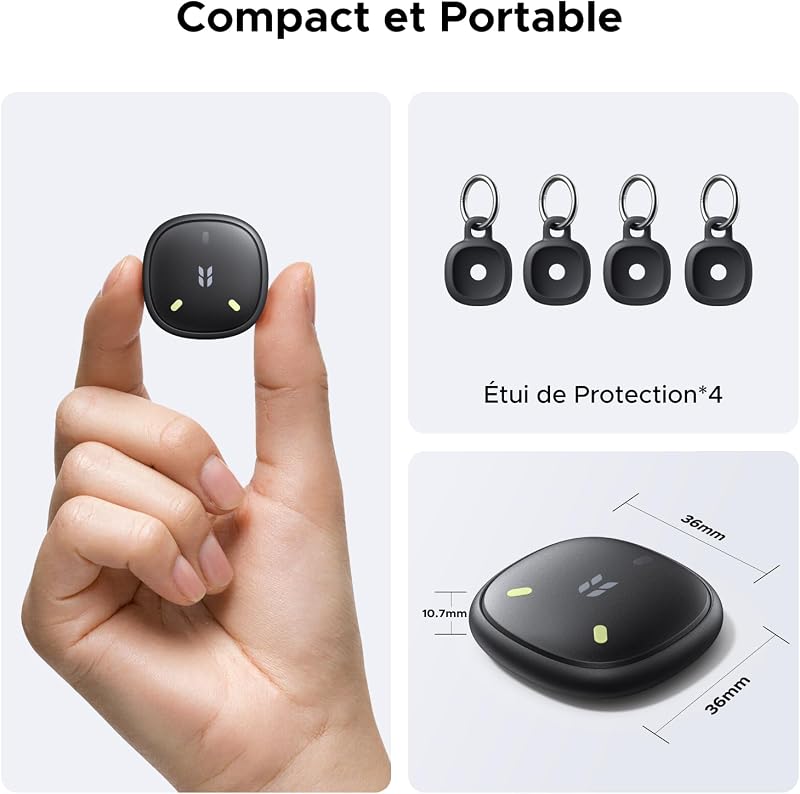 FineTrack Mini DUO 2 avec iOS Find My et Android Find Hub Lot de 4