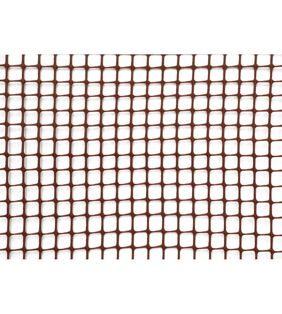 Verdemax 7777 1 x 5 m 10 mm Square Net Miniroll Mesh - Brown