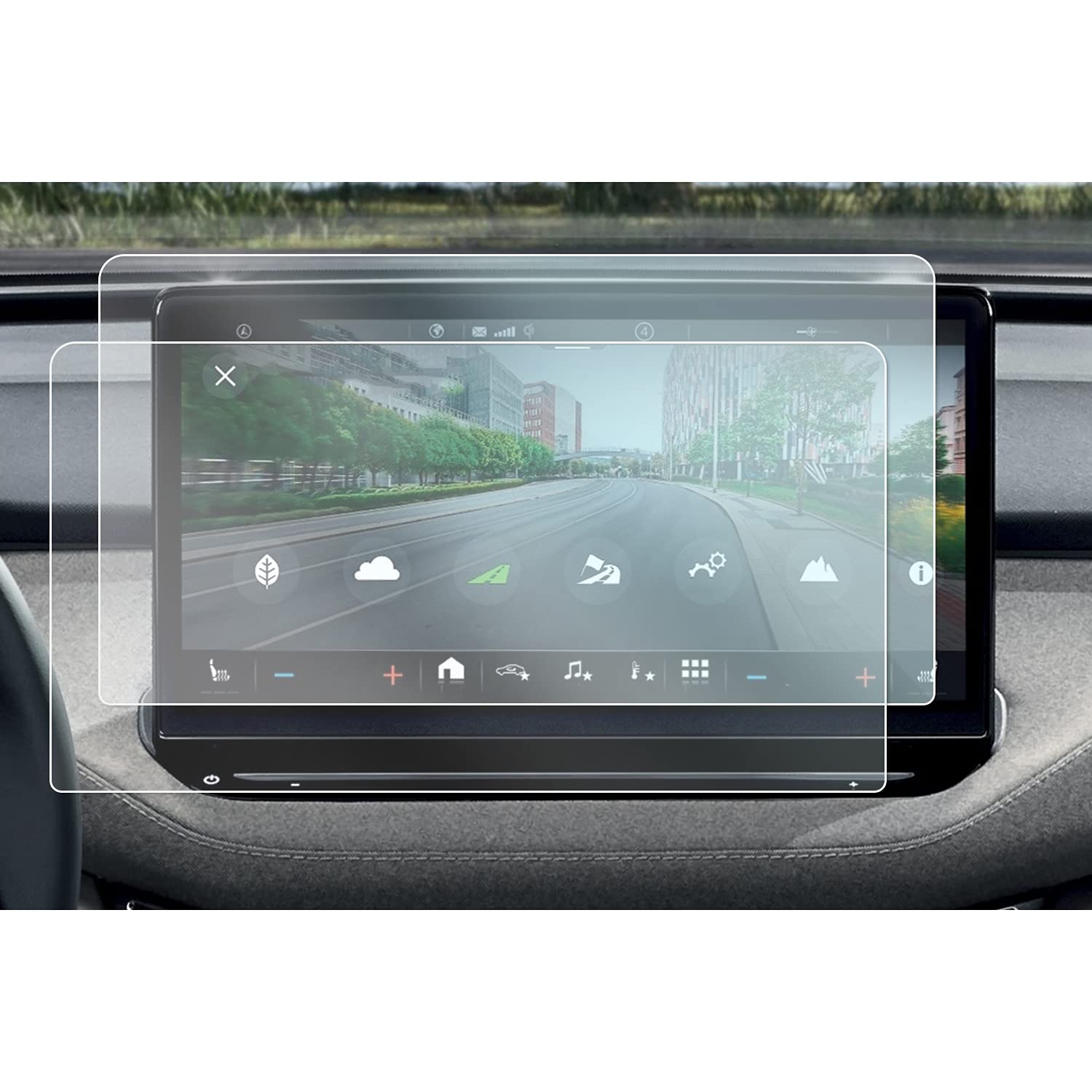 CDEFG Compatible with Skoda Enyaq IV 2021-2023 2024 2025 Navigation Screen Protector Protective Film 4H Scratch-Resistant Enyaq 13 Inch GPS Transparent Car Navi Film Enyaq 2025 Accessories 2PCS