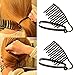 2pcs Women DIY Fast Styling Volume Insets Hair Clip Boost Comb French Twist Maker Fast Volume Twist Hair Boost Comb Hair Up Maker Tool Set (Dark brown)