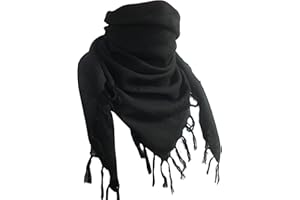 LOLAT Cotton Desert Scarf Military Tactical Shemagh Keffiyeh HeadScarf Arab Wrap Outdoors Tassel Scarves for Men/Women