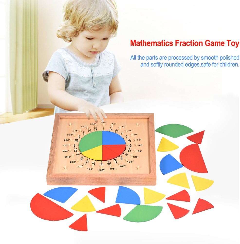 Wooden Fraction Circles Mathematics Fraction Tiles Educational Teaching Game Toys for Kids Children Arithmetic Toys Abacus Toys - Image 3