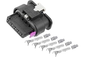 Motoforti 1 Set 5 Pin No.4F0973705 Mass Air Flow MAF Connector Adapter Plug Clip Kit Replacement for VW for Audi Long-Lasting