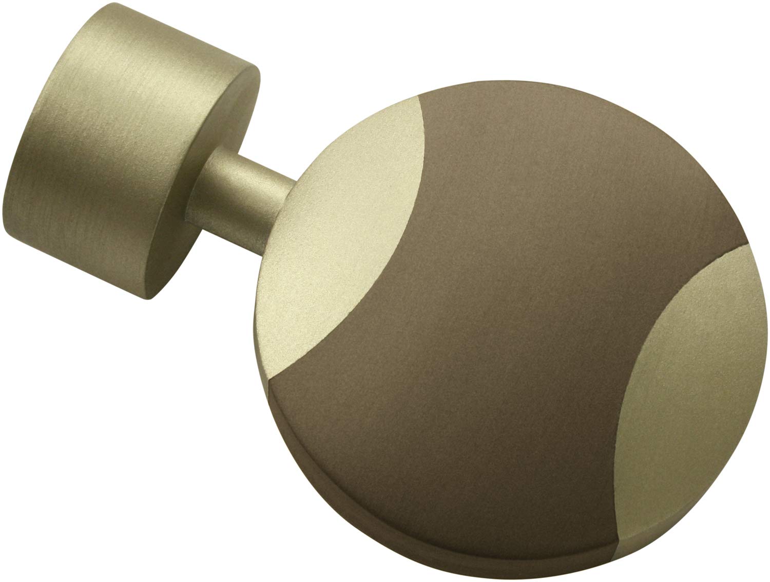 Gardinia Gardina Disc 2 x End Piece, Metal, Champagne/Cappuccino, for Curtain Technology, Diameter, Ø 19 mm