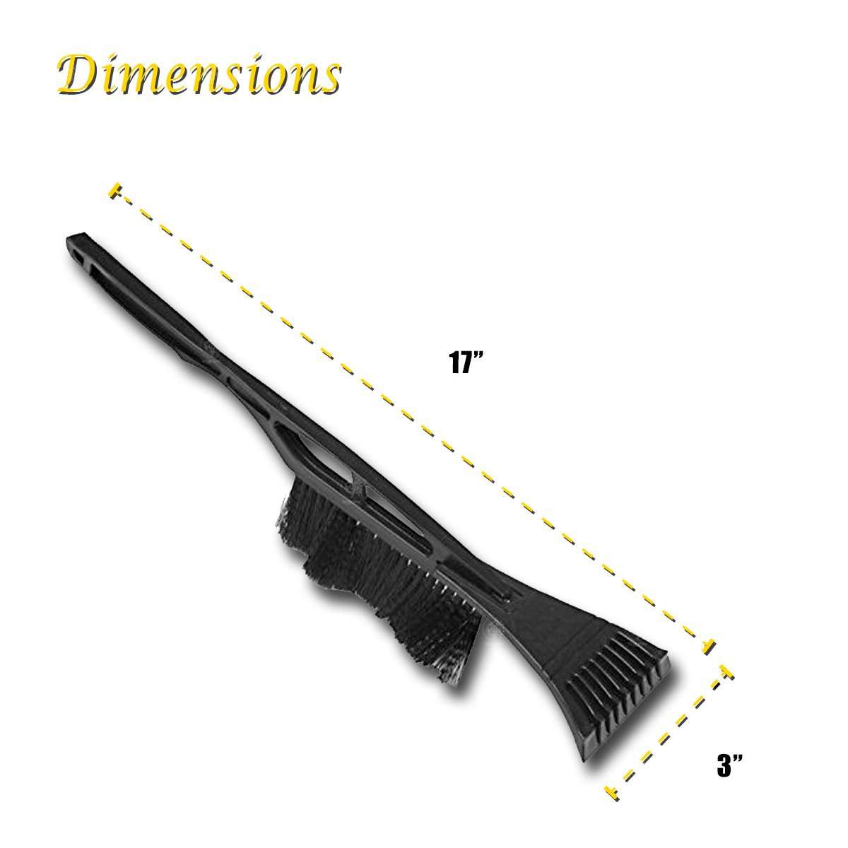 国際ブランド カスタムautos 2 In 1 Snow And Ice Scraper車フロントガラス頑丈な剛毛クラシックブラック B077dcxzsk 最安値に挑戦 Theincap Com