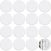 Nosiny 16 Pack 5 Inch Door Knob Wall Protector Adhesive Stopper, White | Self Adhesive Backing, Protects Painted Walls from Door Knob Marks, Round Shield Pads