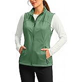 Soothfeel Women's Vest with Zipper Pocekts Lightweight Softshell Sleeveless Jacket Hiking Travel Golf Running Vest for Women