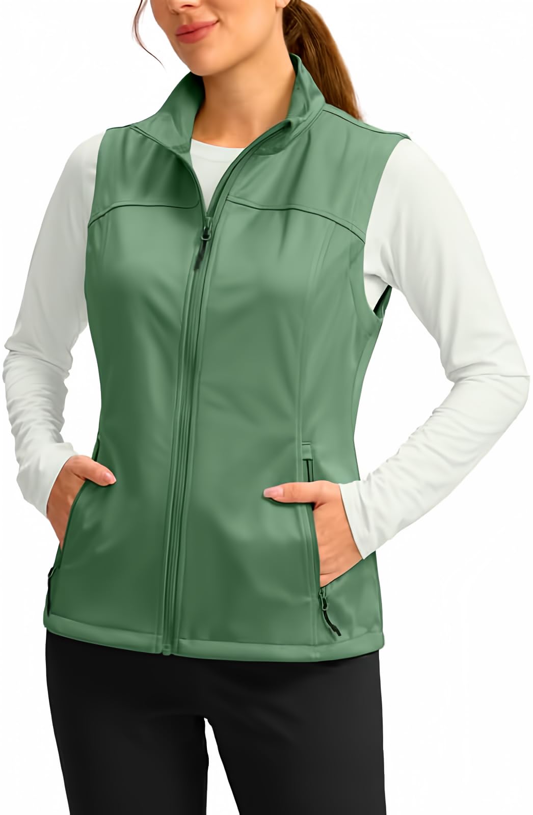 Soothfeel Women's Vest with Zipper Pocekts