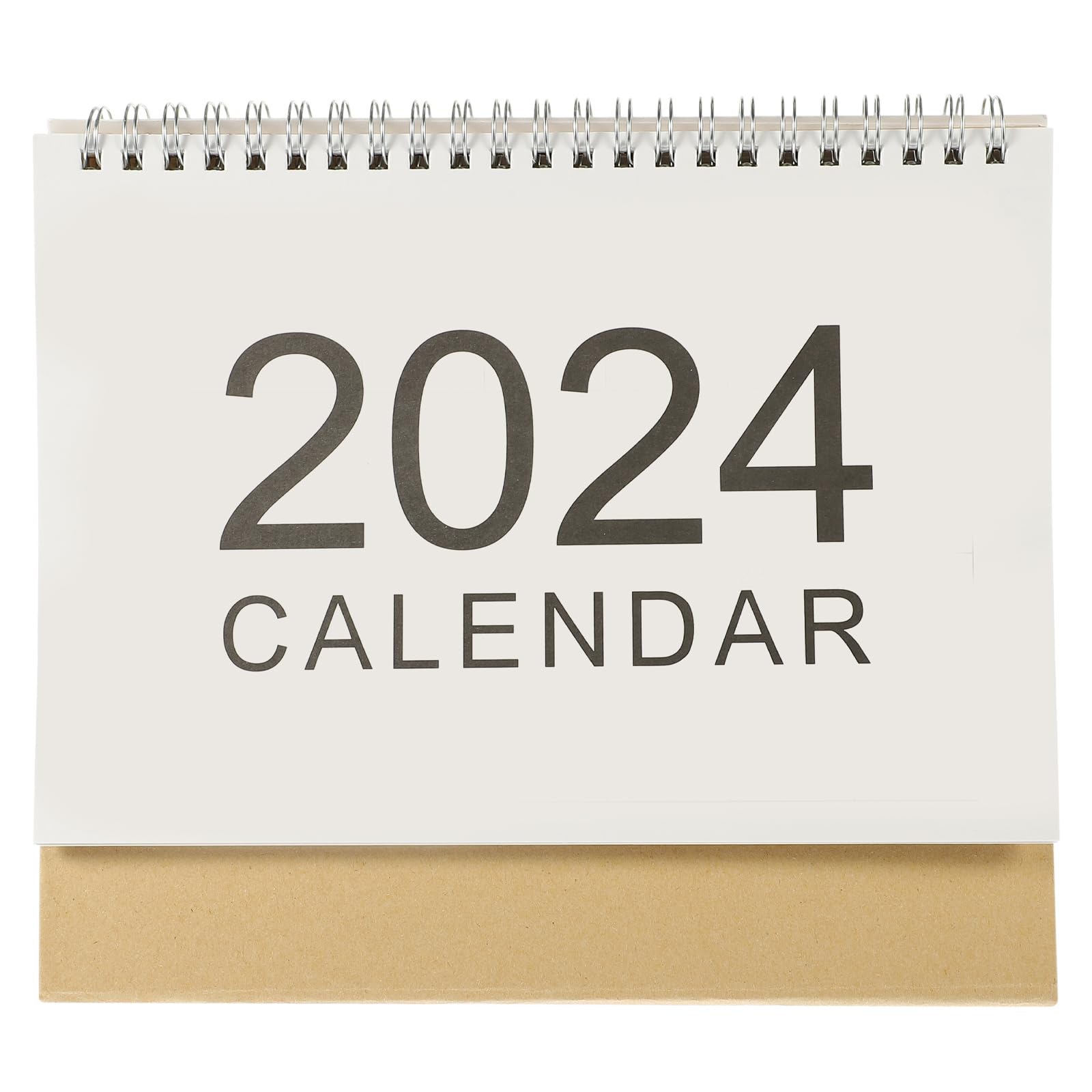 Amosfun Desktop Calendar 2024 Standing Flip Monthly Calendar Desk Calendar for Office and Home Use(Medium)