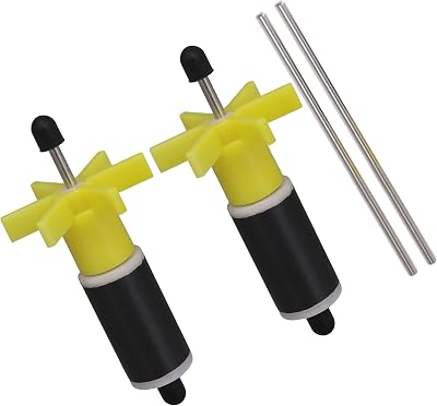Mxfans 2x Yellow 16mm Replacement Filter Pump Impeller Rotor Parts 35mm Diameter