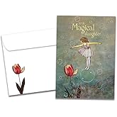 Tree-Free Greetings - Birthday Card - Artful Designs - 1 Card + Matching Envelope - Made in USA - 100% Recycled Paper - 5 x 7 - Floating on a Bubble Daughter (GO61459)