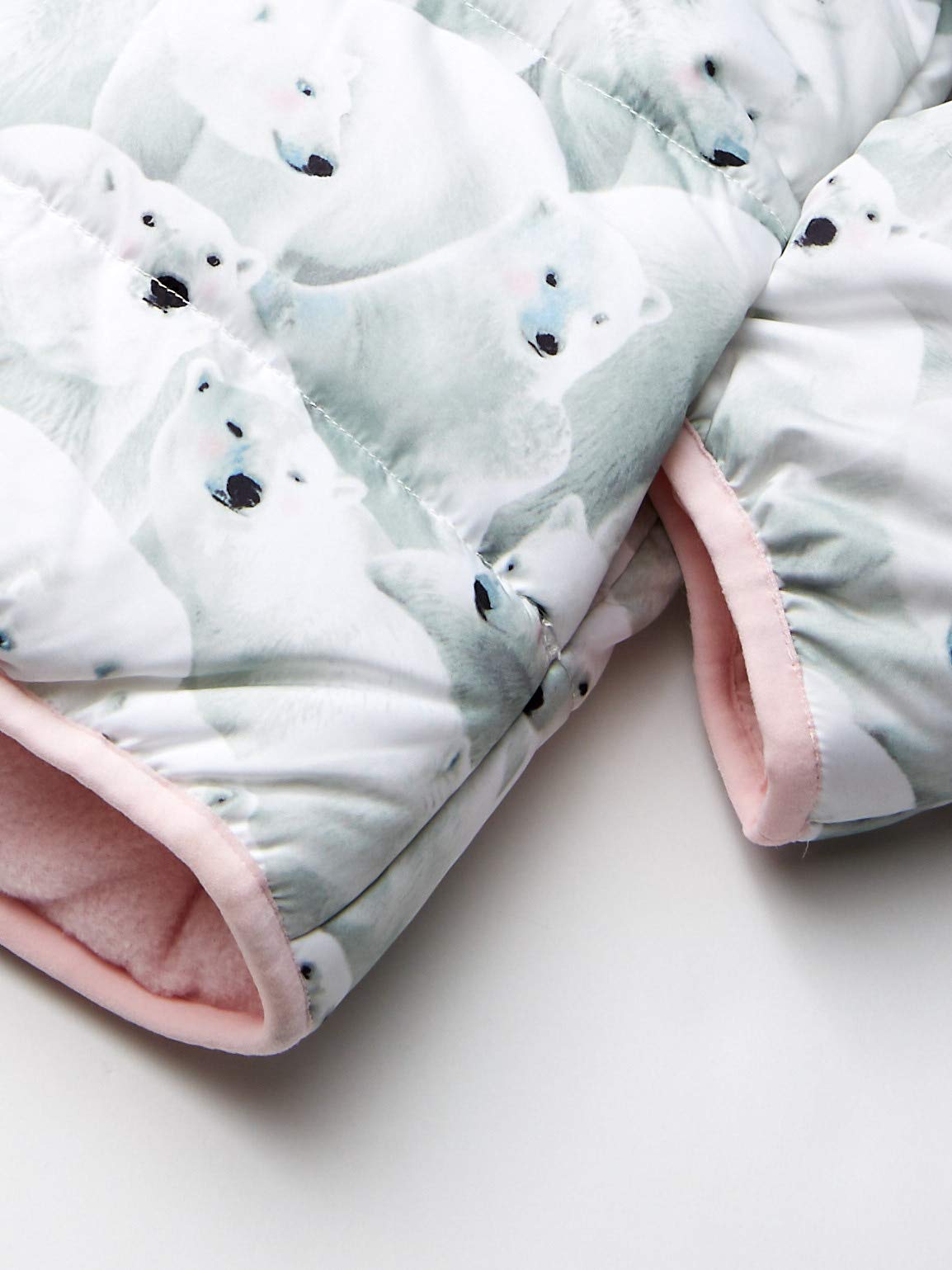 Carter's Girls' Toddler Fleece Lined Puffer Jacket Coat, White Polar