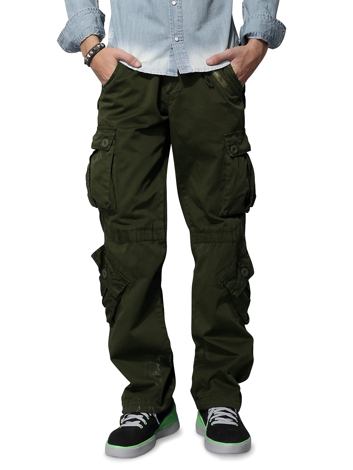 Men's Casual Cargo Pants,Outdoor Multi-Pocket