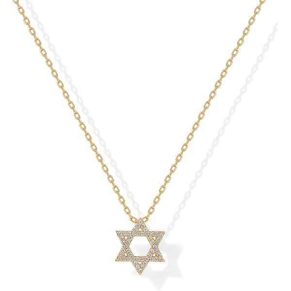 Star Of Israel Necklace Gold Gold Jewish Star Pendant Star Of