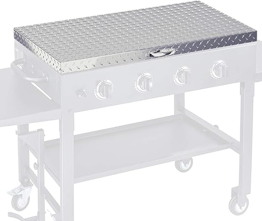 Amazon Com Griddle Cover 36 Inch Works For Blackstone Grill 36in Flat Top Gas Cooking Station Hard Cover Lid With Waterproof Aluminum Diamond Plate Stainless Steel Handle For Outdoor 36inch Bbq Hood