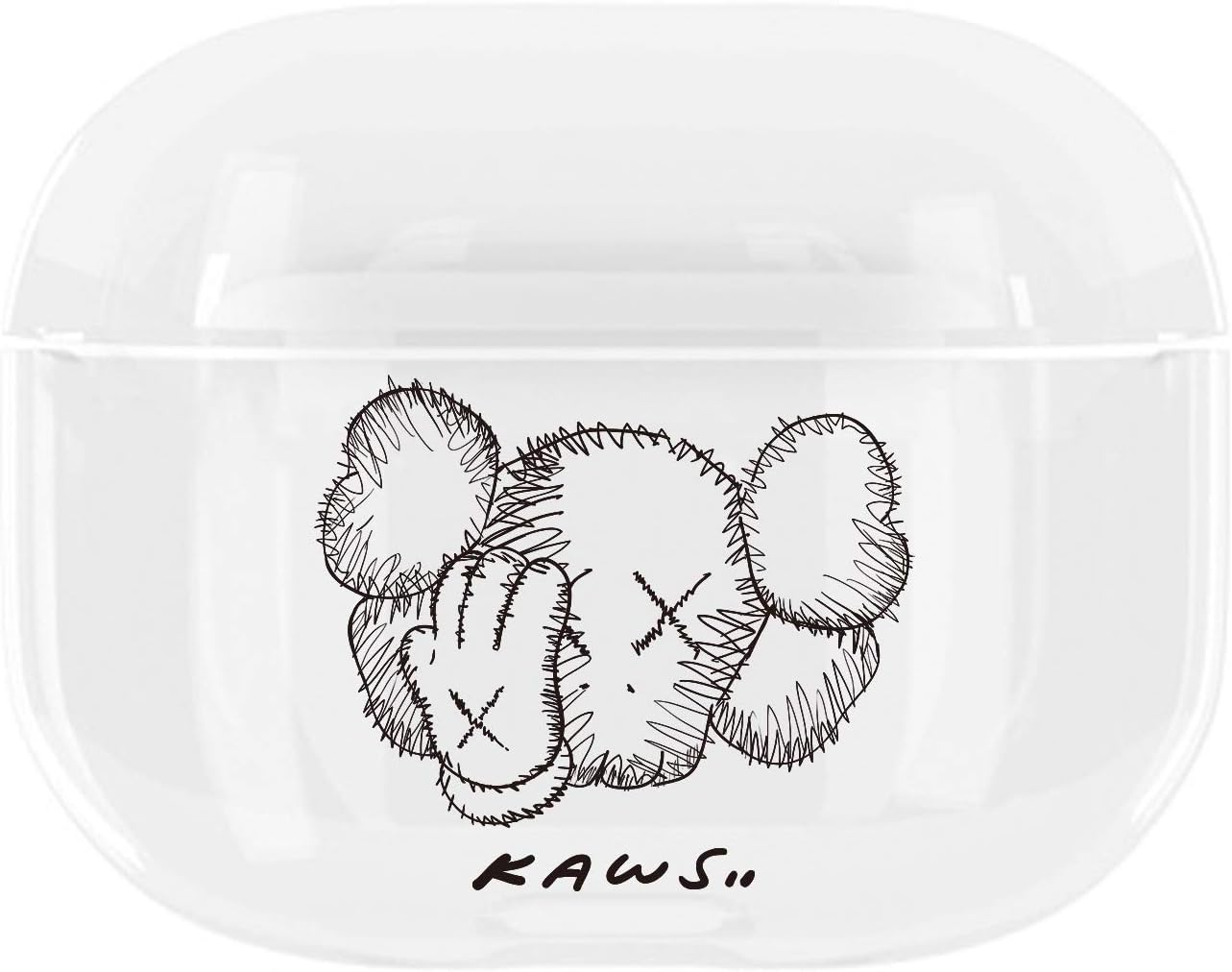 Apple Airpods Pro 2020 Case Hard Plastic Full Protector Both Sides Printed High Fashion Brands For Teens Boys Girls Fashion Clear Case Shockproof Designer Compatible with Wireless Charging Sleeve