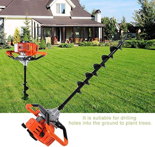 EASYG 52cc 2 Stroke Post Hole Digger, 1.8KW Petrol Gas Powered Earth Auger with 3 Replacement Drill Bits(5", 6", 8") - Thumbnail 2