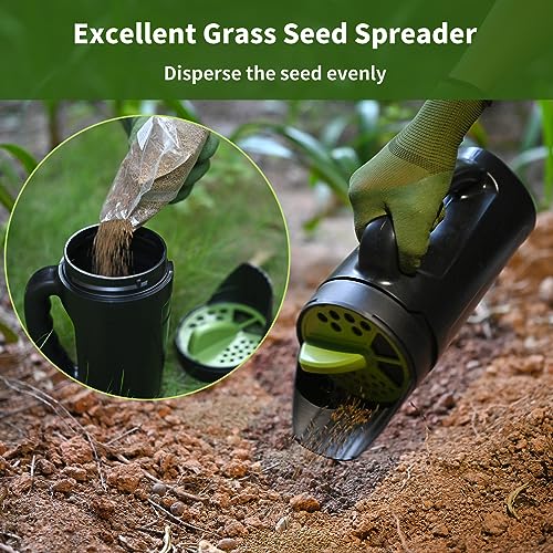 PERSZEN Seed Spreader Hand Held, Hand Spreader Lawn and Garden for Fertilizer photo 11
