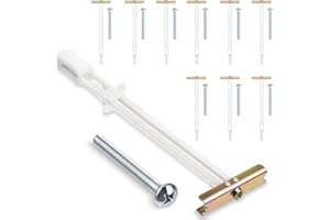 CICICO Drywall Anchors With Included Bolts for 1/4-20, Heavy Duty Hollow Wall Anchors, Toggle Bolts, Holds up to 270lbs Each in 1/2-in Drywall for Hanging TVs, Cabinets, etc. 8 Packs