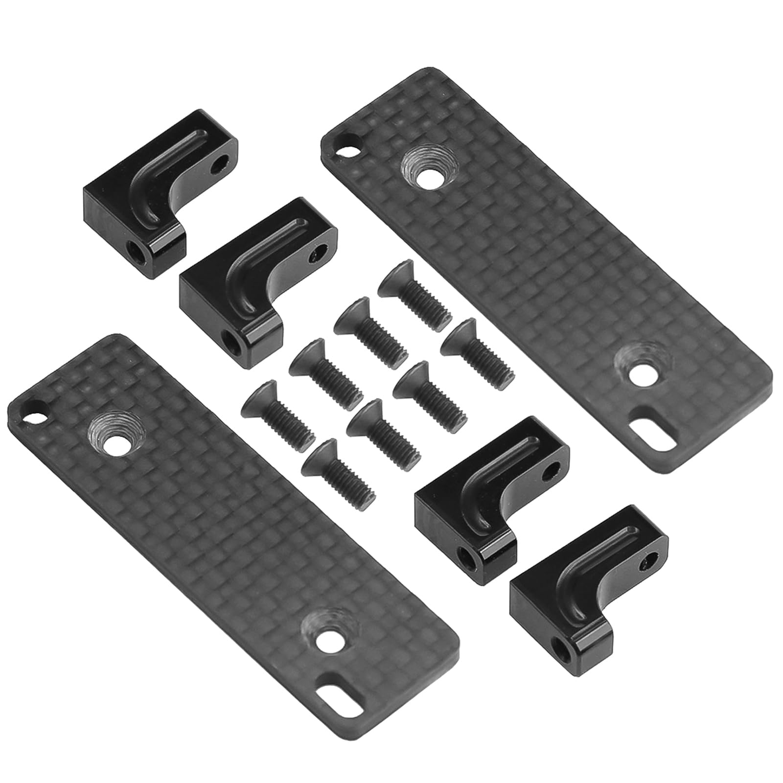 LINSYRC 2 Sets RC Servo Mount Aluminum Alloy Servo Fixed Bracket for 1/10 Scale Axial Wraith Capra 90048 RR10 RC Crawler Car (2 sets)