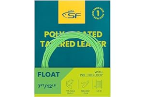 SF Fly Fishing Polyleader Monofilament Core Leader Line Fly Line for 7' Trout and 10' Salmon Poly Leader 7FT/10FT Float Hover Intermediate 3/5/7IPS