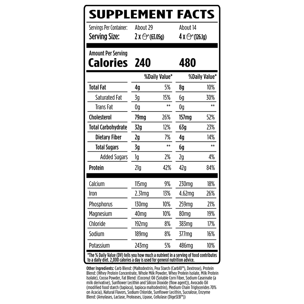 VMI Sports | Major Mass Lean Mass Gainer | Mass Gainer Protein Powder for Muscle Gain | Weight Gainer Protein Powder for Men | Weight Gainer for Women (Chocolate Milkshake)