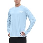 Riverruns UPF 50+ Men's Long Sleeve Cooling Quick Dry Shirt Sun Breathable Shirt Thumbhole Shirts Rash Guard for Fishing Swim
