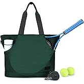 Kasqo Tennis Bags for Women, Large Pickleball Tote Bag Men 2 Rackets Lightweight Crossbody Shoulder Bag for Gym Sport