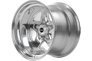 JEGS Sport Star Aluminum Wheel 15” x 10” | 5 x 4.75” Wheel Bolt Pattern Spacing | -25 mm Offset | 4.5” Backspacing | Polished Finish | 3.27” Center Bore | Includes Center Cap