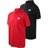 New Balance Boys Polo Shirt - 2 Pack Short Sleeve Performance Golf Shirt for Boys Dry Fit Athletic Collared Tee (Sizes: 8-20)