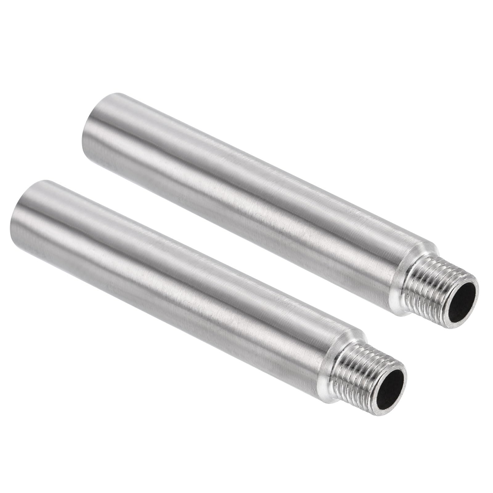 PATIKIL 304 Stainless Steel Shower Head Extension Arm, 2 Pack G1/4 Male to Female Thread 100mm Length Pipe Fitting Shower Head Extender