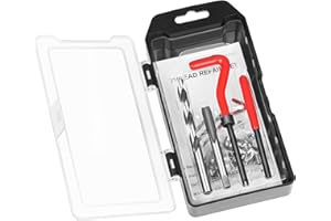 JMMRRR Thread Repair Kit M8X1.25mm, Helicoil Metric Thread Repair Insert Kit with HSS Drill Bits, Rethreading Inserts Tool Set for Damaged Thread Repairing ﻿