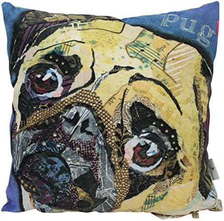 Dawn Maciocia 'Pug Love' Pug Dog Puppy Soft Cushion