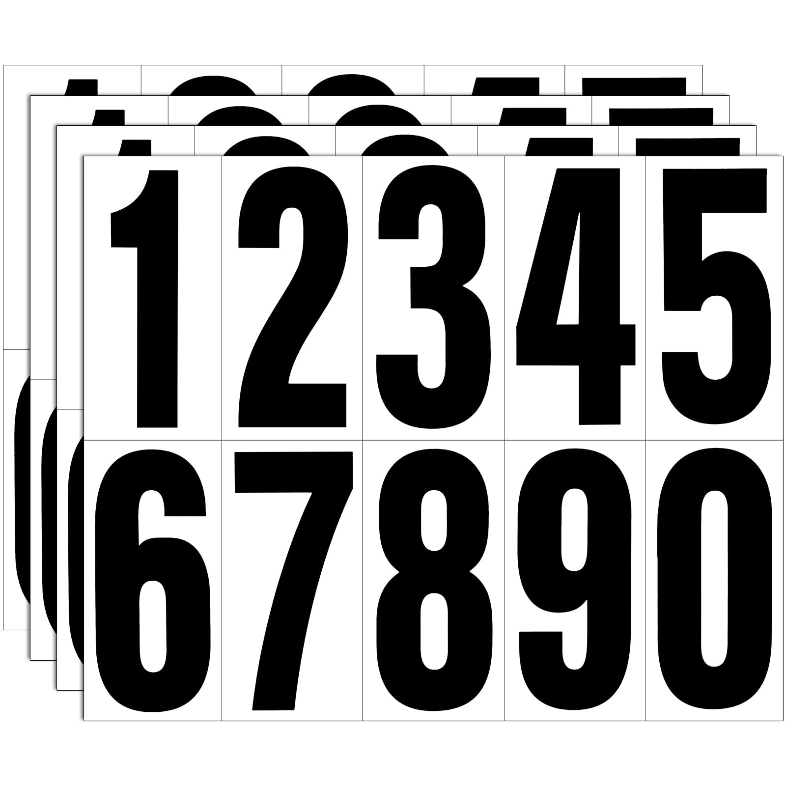 Reflective Number Stickers, 4 Sets 4 Inch Vinyl