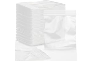 Aubeco 1200pcs 2" x 2" Clear Zip Bags, 2 Mil Thick, Small Zip Poly Bags, Reclosable Zip Seal Plastic Bags for Necklace, Ring, Coin, Beads, Jewelry, Pill