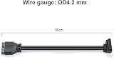 MZHOU USB 3.0 19Pin Male to Female Extension Cable 18cm L-Shape Motherboard view 7
