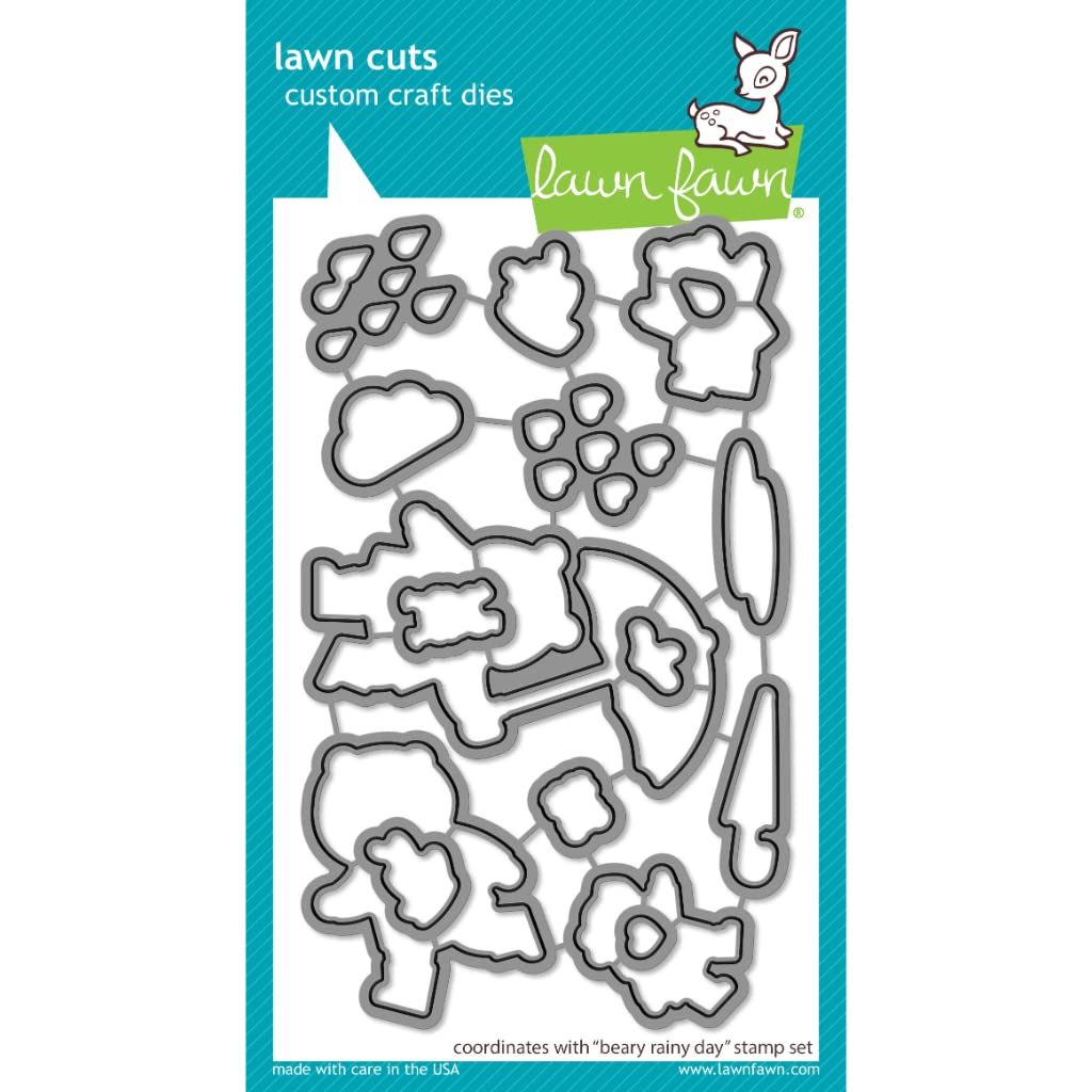 Lawn Fawn LF2775 Beary Rainy Day - Lawn Cuts Dies