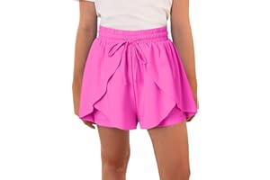 blibean Tween Girls Athletic Shorts Flowy Outdoor UPF50+ Outfits 6-15 Year