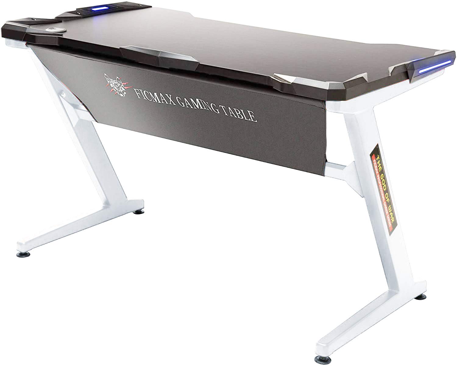 Buy Ficmax Gaming Desk Z Shape Gaming Computer Desk with LED Light Pro