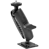 ARKON Mounts - Heavy Duty AMPS Wall Mounting Pedestal for Cameras and Video Cameras 4-Hole AMPS Camera Wall or Flat Surface Mount Compact Design 360-Degree Rotation &amp; 1/4 20 Mounting Pattern