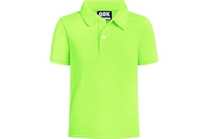 QBK Toddler to Youth Boys' Performance Polo Kids Collared Golf Shirt School Uniform
