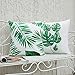 Anickal Tropical Leaves Decorations Set of 4 Soft Velvet Decorative Pillow Covers 18 x 18 with Tropical Palm Monstera Leaves Print for Summer Green Decor